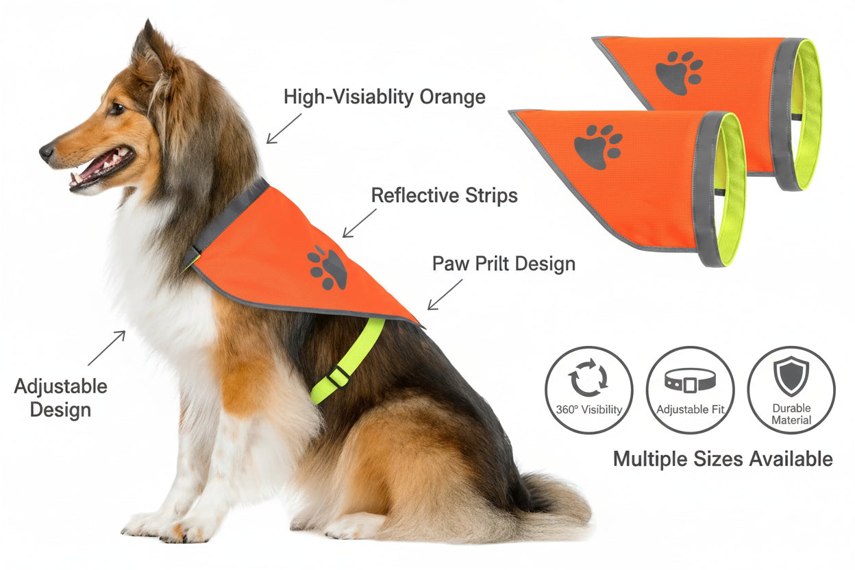 Dog Bandana Hi-Visibility Reflective 2-Pack