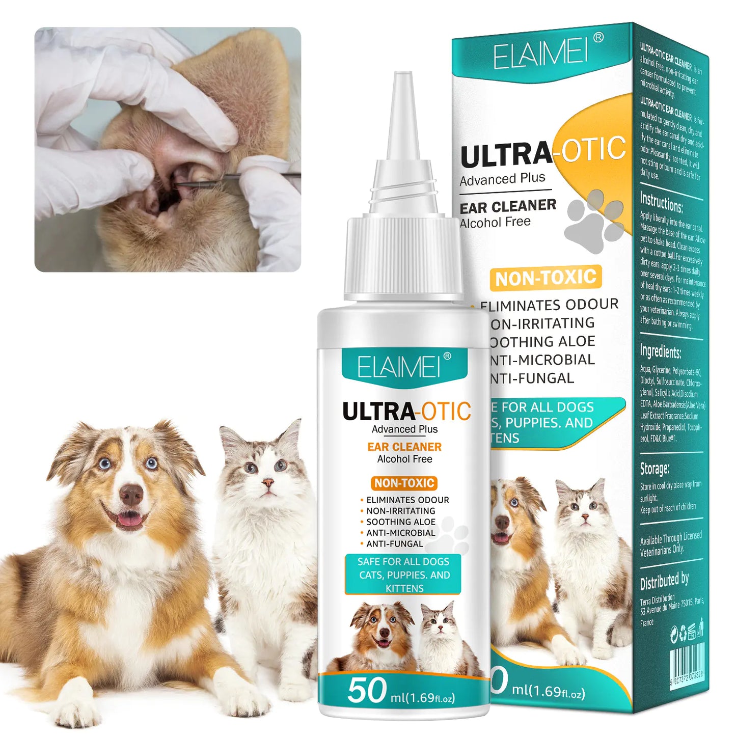 Premium Pet Ear Cleaning Solution (50 ml)